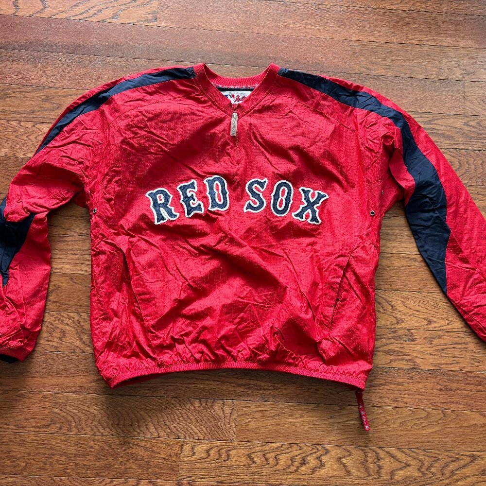 Boston Red Sox MLB pullover quarter zip wind breaker jacket. M.